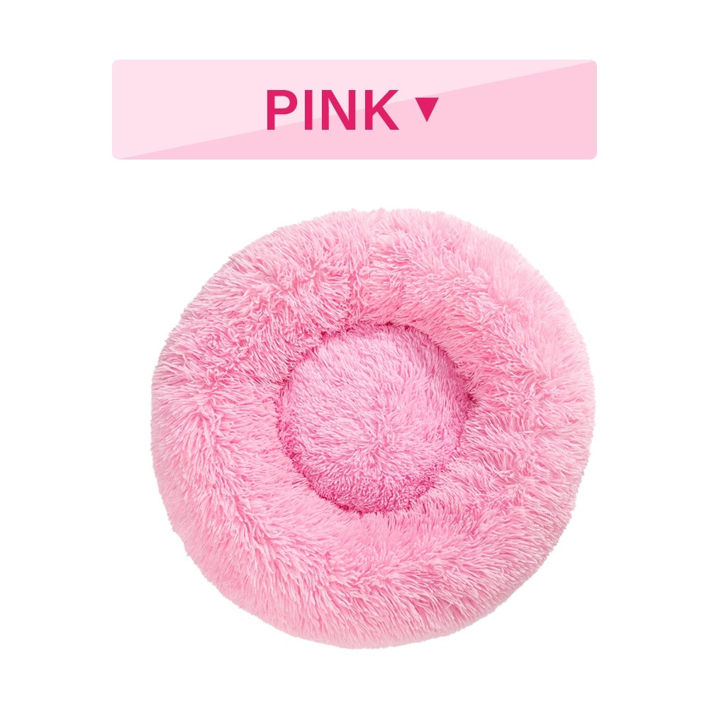 Fluffy Donut Dog Bed  Warm Soft