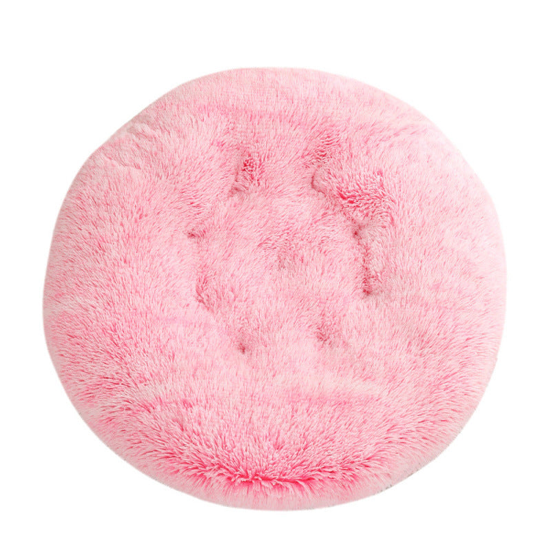 Round Pet Mat Dog Bed Plush Warm