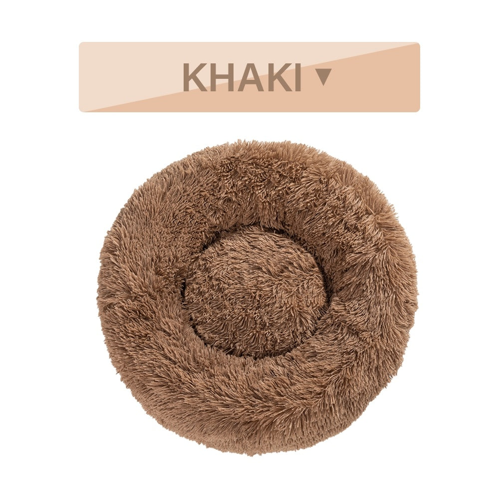 Fluffy Donut Dog Bed  Warm Soft