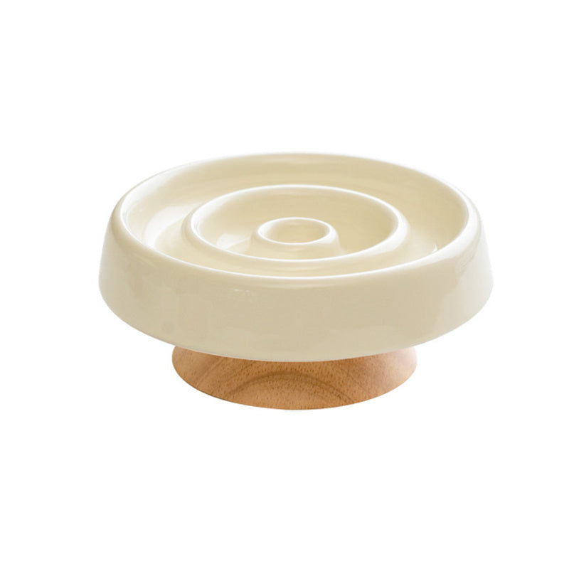 Ceramic Cat Slow Feeder Bowl Anti-Gulping