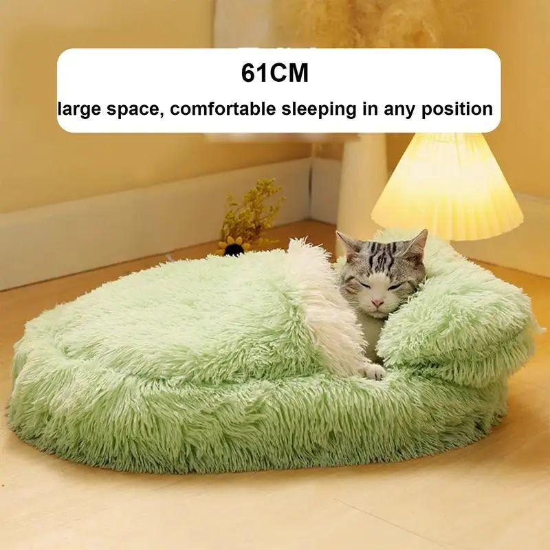 Fluffy Pet Beds Anti-Slip Puppy Nest Cave