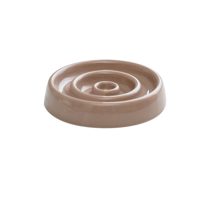 Ceramic Cat Slow Feeder Bowl Anti-Gulping