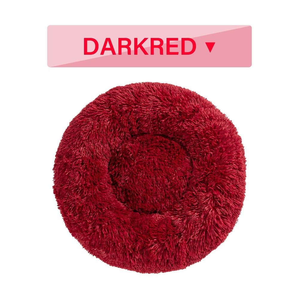 Fluffy Donut Dog Bed  Warm Soft