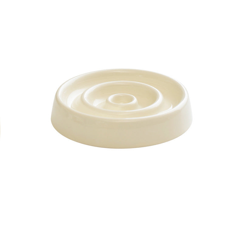 Ceramic Cat Slow Feeder Bowl Anti-Gulping