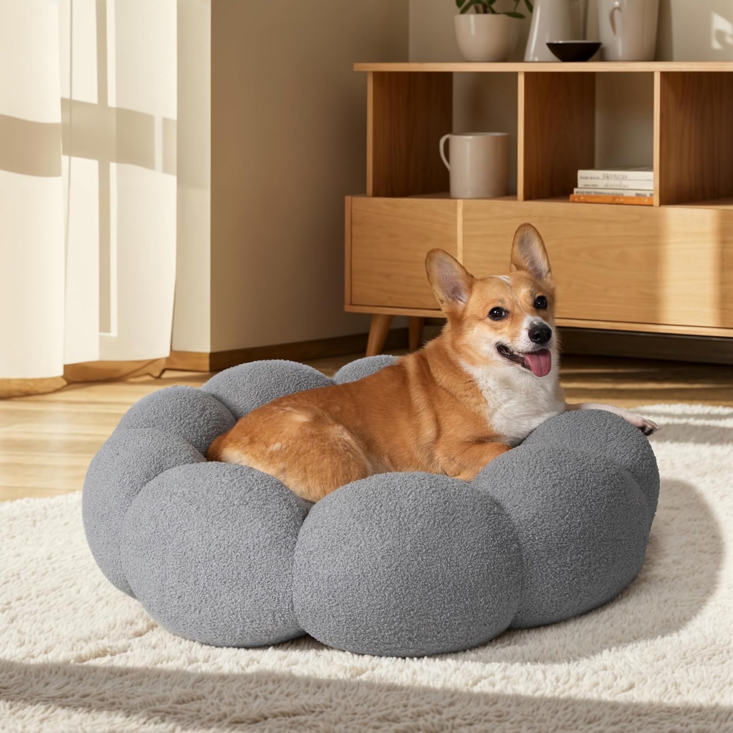 Calming Cat Beds For Indoor Cats Fluffy Flower