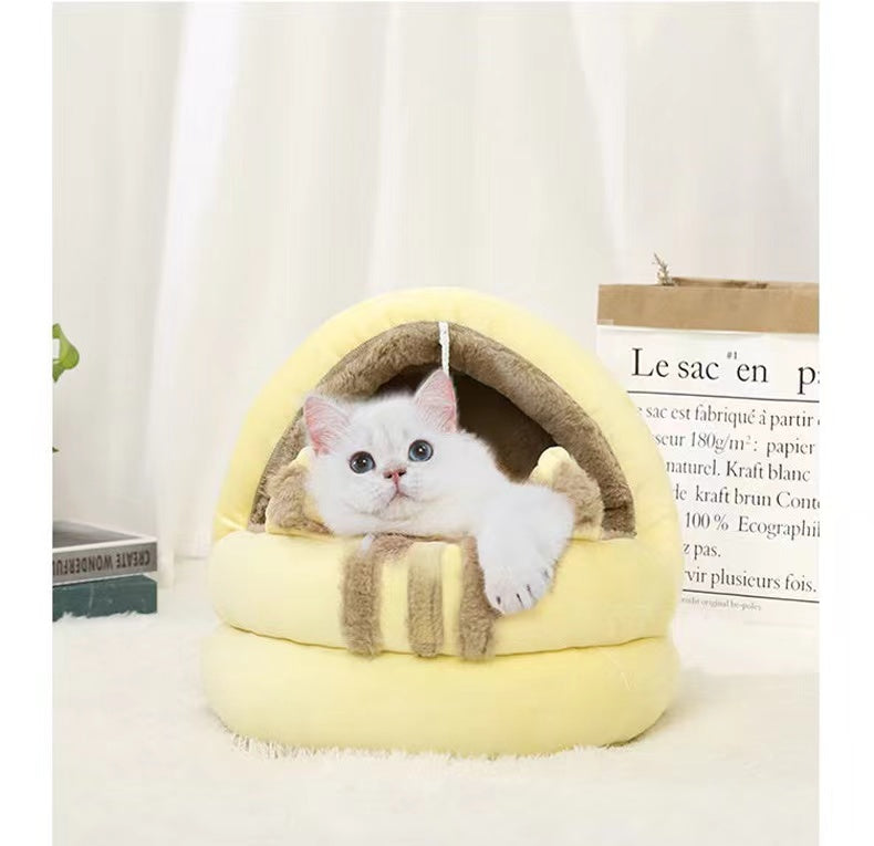 Cat Nest Bed Semi-Enclosed Cat Nest
