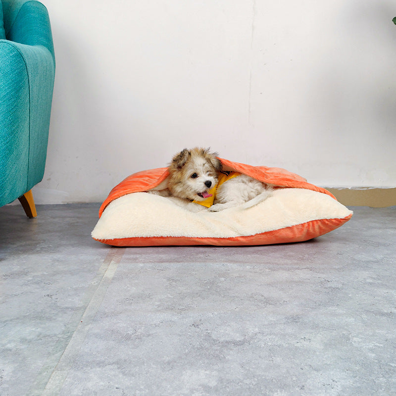Washable bite resistant pet sleeping bag