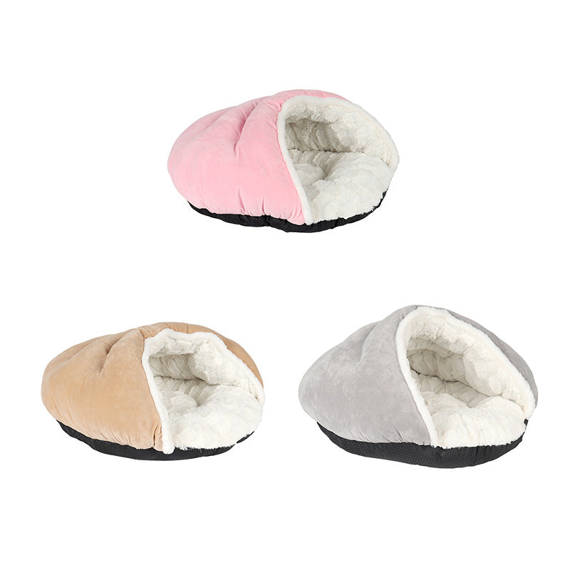 Semi-closed slippers pet nest