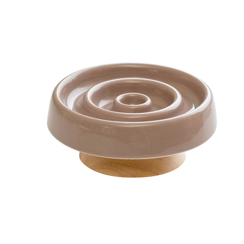 Ceramic Cat Slow Feeder Bowl Anti-Gulping