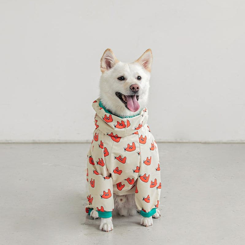 Four-legged Raincoat Dog Hooded Raincoat