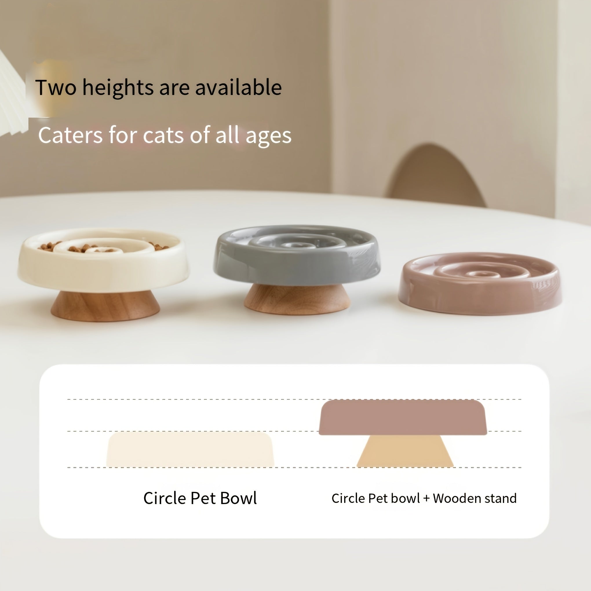 Ceramic Cat Slow Feeder Bowl Anti-Gulping