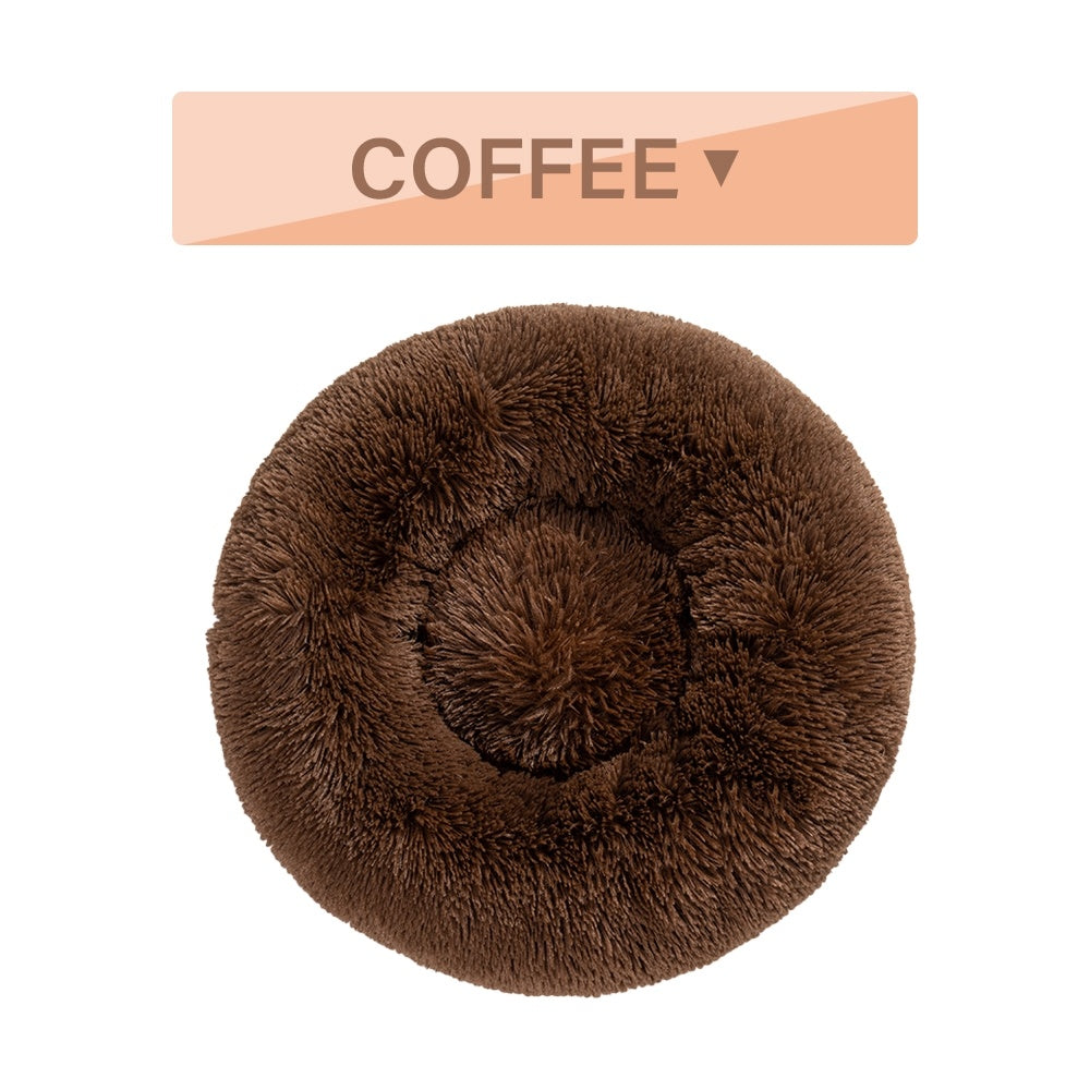 Fluffy Donut Dog Bed  Warm Soft