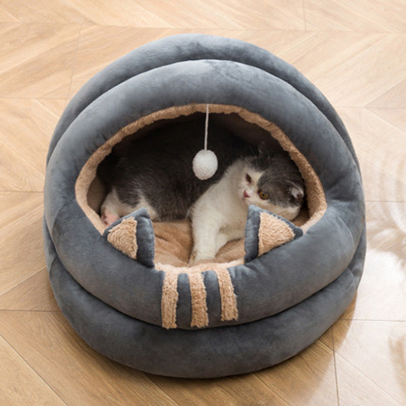 Cat Nest Bed Semi-Enclosed Cat Nest