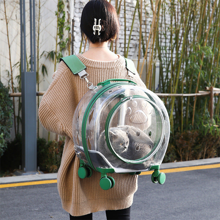 Dog Transparent Trolley Bag Space Capsule