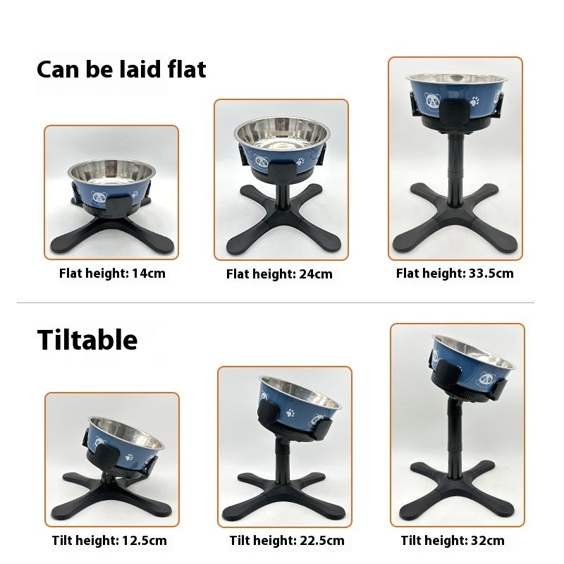 Pet Dog Bowl Bracket Lifting Adjustable