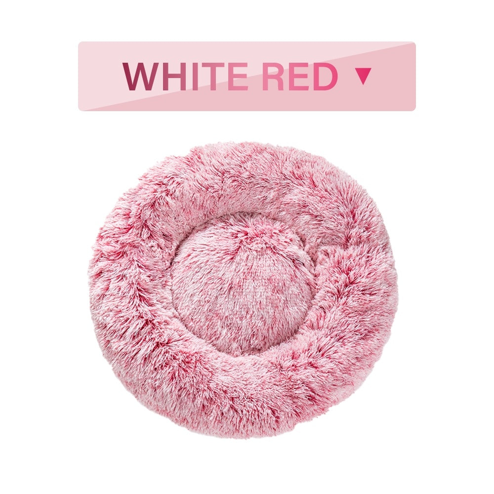 Fluffy Donut Dog Bed  Warm Soft
