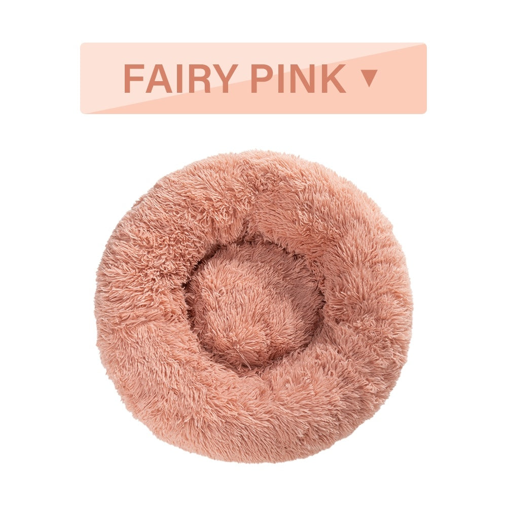 Fluffy Donut Dog Bed  Warm Soft