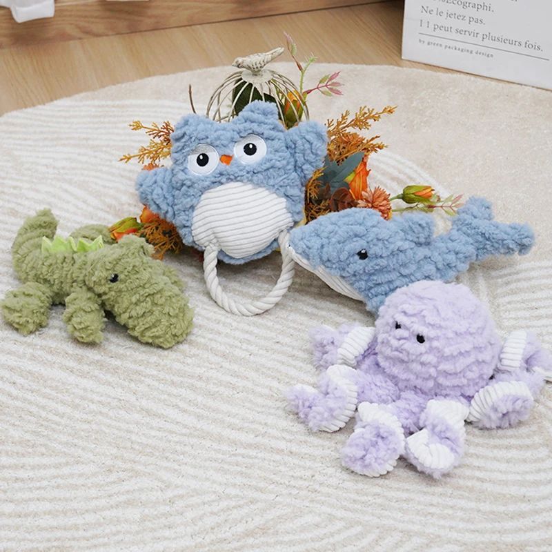 Plush Dog Toy Animals Shape Bite