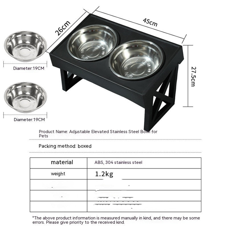 Pet Adjustable Elevated Stainless Steel