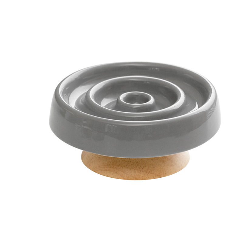 Ceramic Cat Slow Feeder Bowl Anti-Gulping